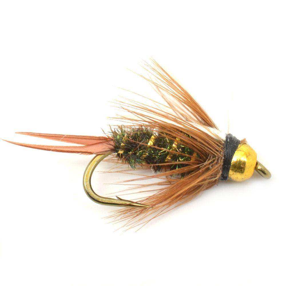 The Fly Fishing Place Basics Collection - Bead Head Nymph Assortment - 10 Wet Flies - 5 Patterns - Hook Sizes 12, 14, 16 - Skoutley Outdoors LLC