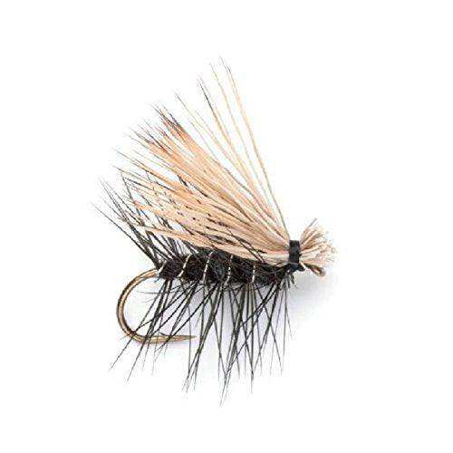 3 Pack Black Elk Hair Caddis Classic Trout Dry Flies Size 16 - Skoutley Outdoors LLC