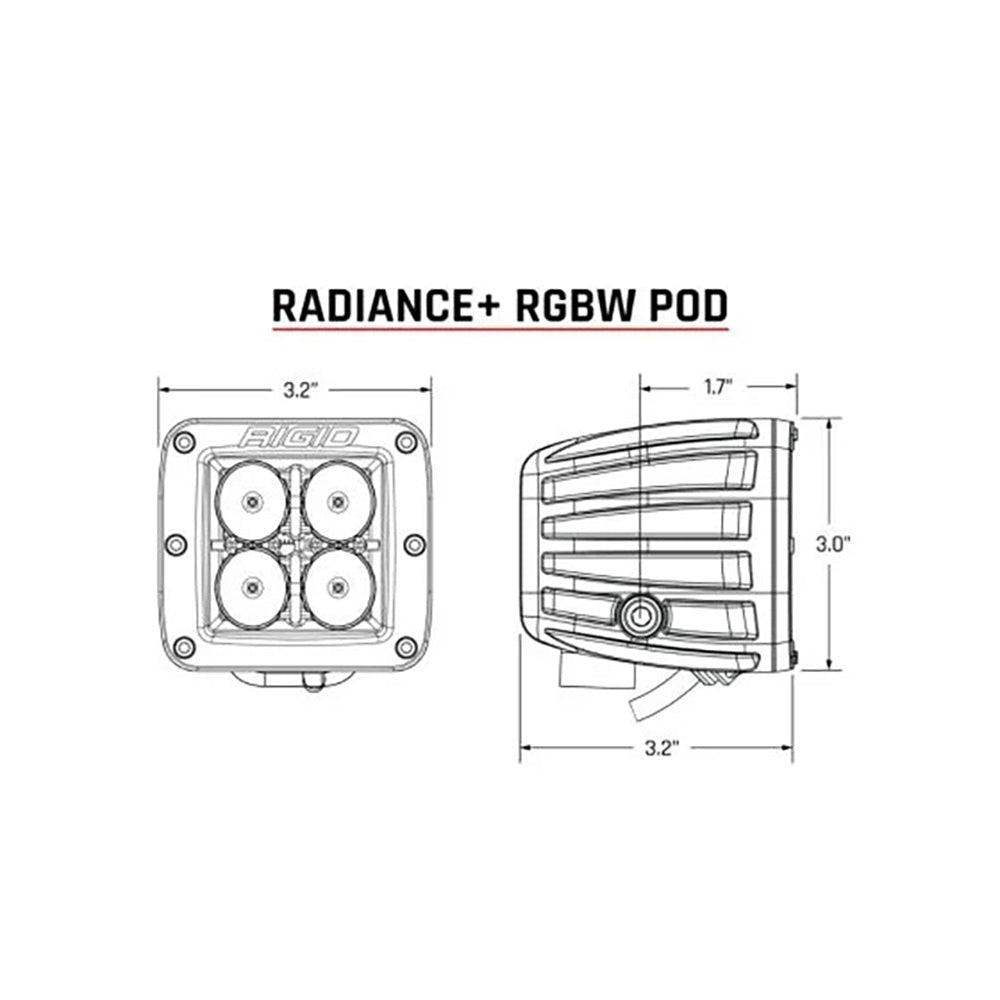 RIGID Industries Radiance + Pod - RGBW - Pair - Skoutley Outdoors LLC