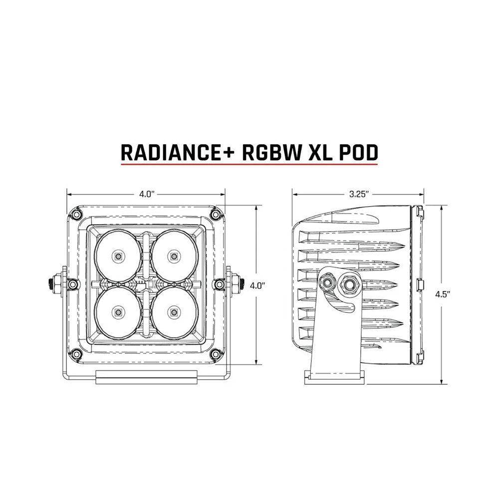 RIGID Industries XL Radiance + Light Pod - RGBW - Pair - Skoutley Outdoors LLC