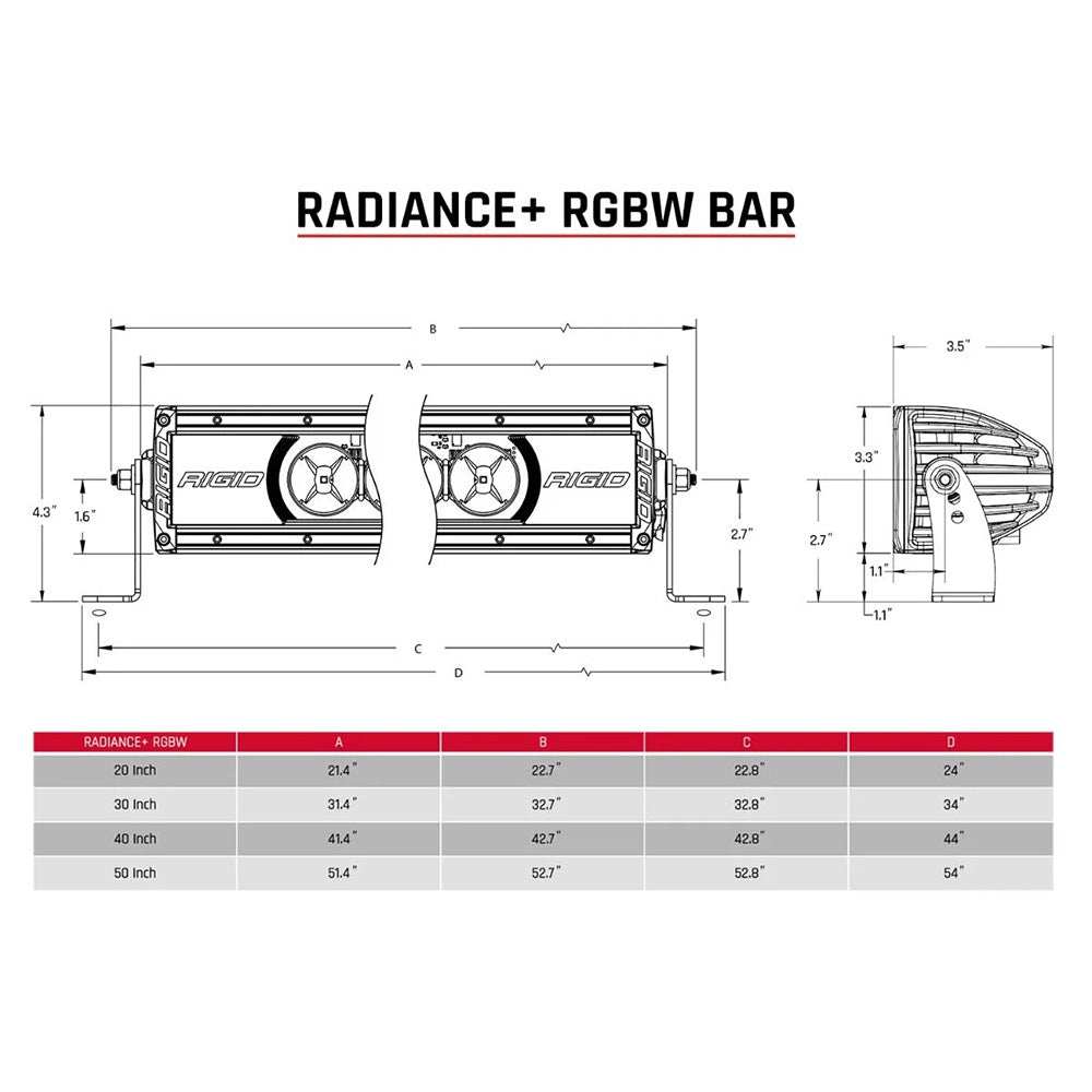 RIGID Industries Radiance + 20" Light Bar - RGBW - Skoutley Outdoors LLC