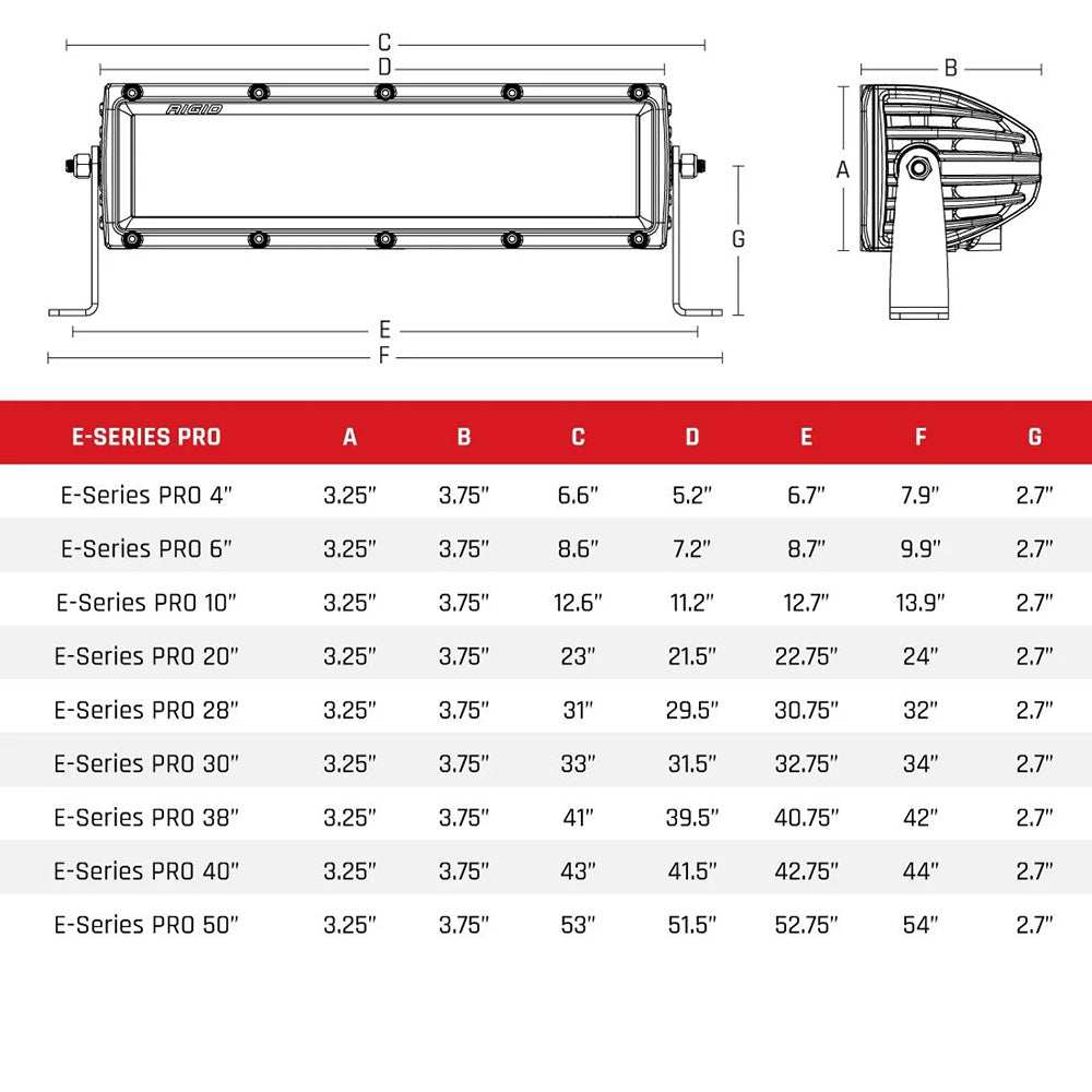 RIGID Industries E-Series Pro 10" Spot - Black - Skoutley Outdoors LLC