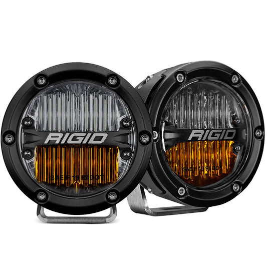 RIGID Industries 360-Series 4" LED SAE Fog Beam - Yellow/White - Set of 2 - Skoutley Outdoors LLC