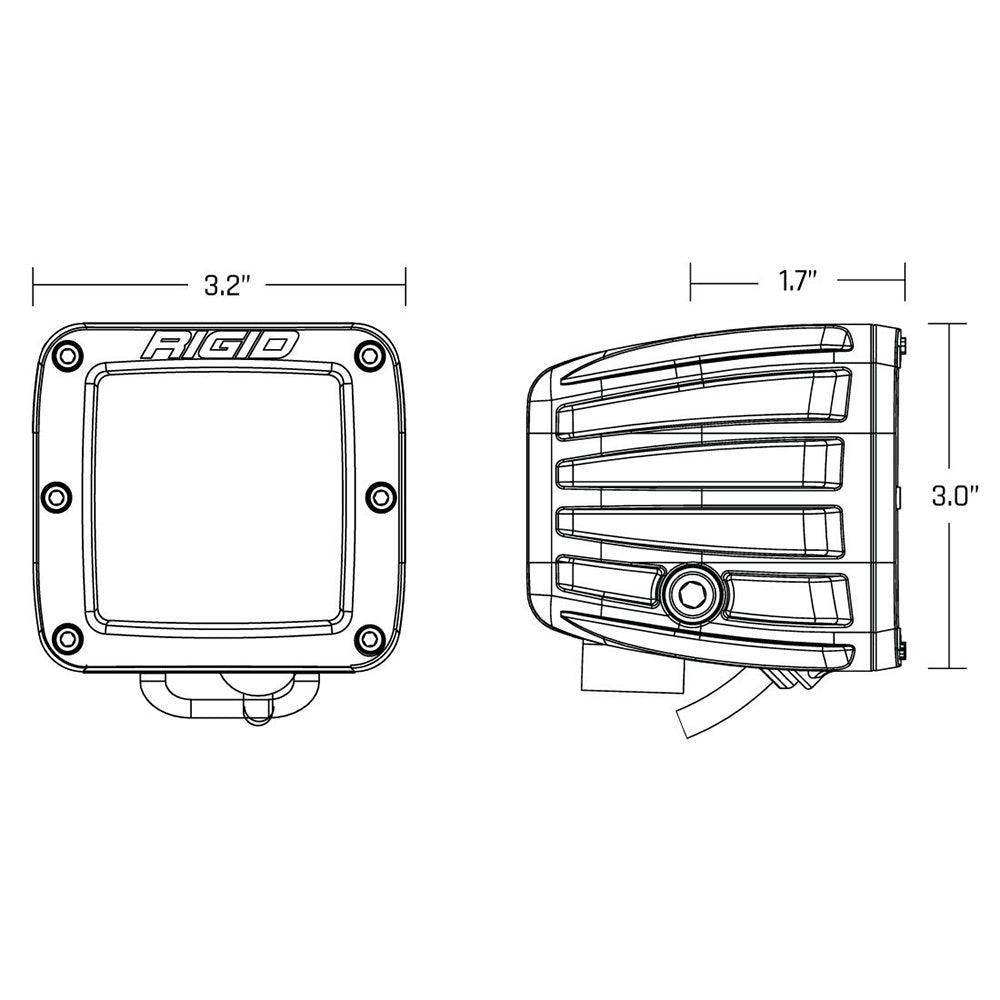 RIGID Industries D-Series LED SAE Fog Beam - Yellow/White - Set of 2 - Skoutley Outdoors LLC