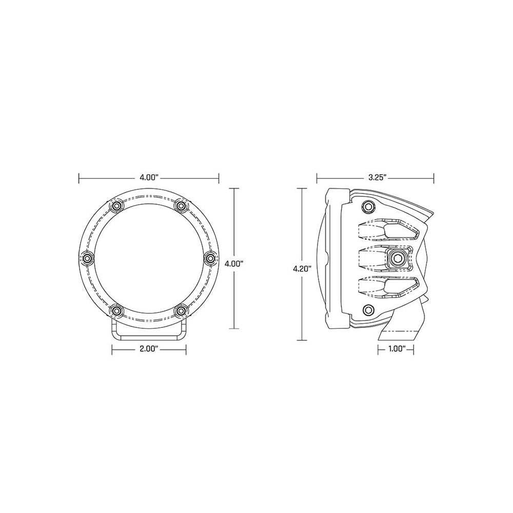 RIGID Industries 360-Series RGBW 4" Offroad Lamp Diffused Beam w/RGBW Backlight Pods - Set of 2 - Skoutley Outdoors LLC