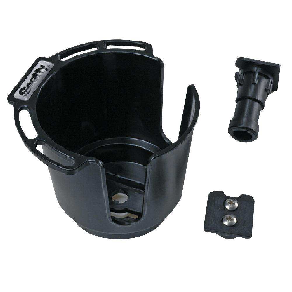 Scotty 311 Drink Holder w/Bulkhead/Gunnel Mount & Rod Holder Post Mount - Black - Skoutley Outdoors LLC