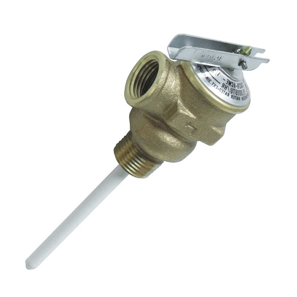 Camco Temperature & Pressure Relief Valve - 1/2" Valve w/4" Probe - Skoutley Outdoors LLC