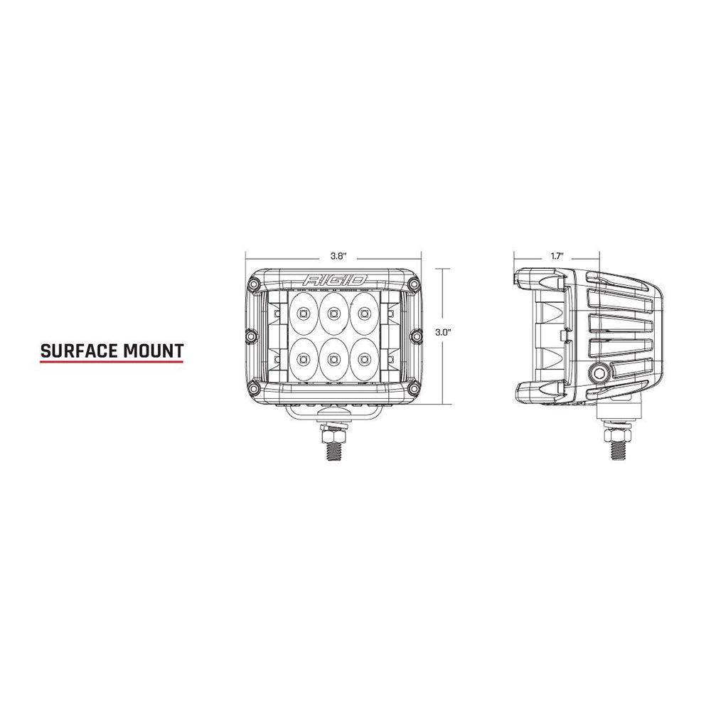 RIGID Industries D-SS Series PRO Flood LED Surface Mount - Pair - Black - Skoutley Outdoors LLC