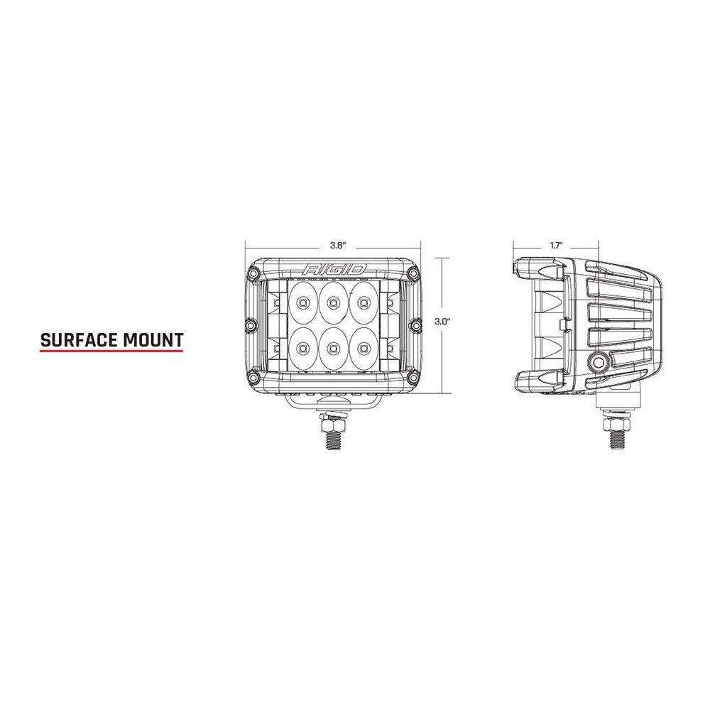 RIGID Industries D-SS PRO Flood LED Surface Mount - Pair - White - Skoutley Outdoors LLC