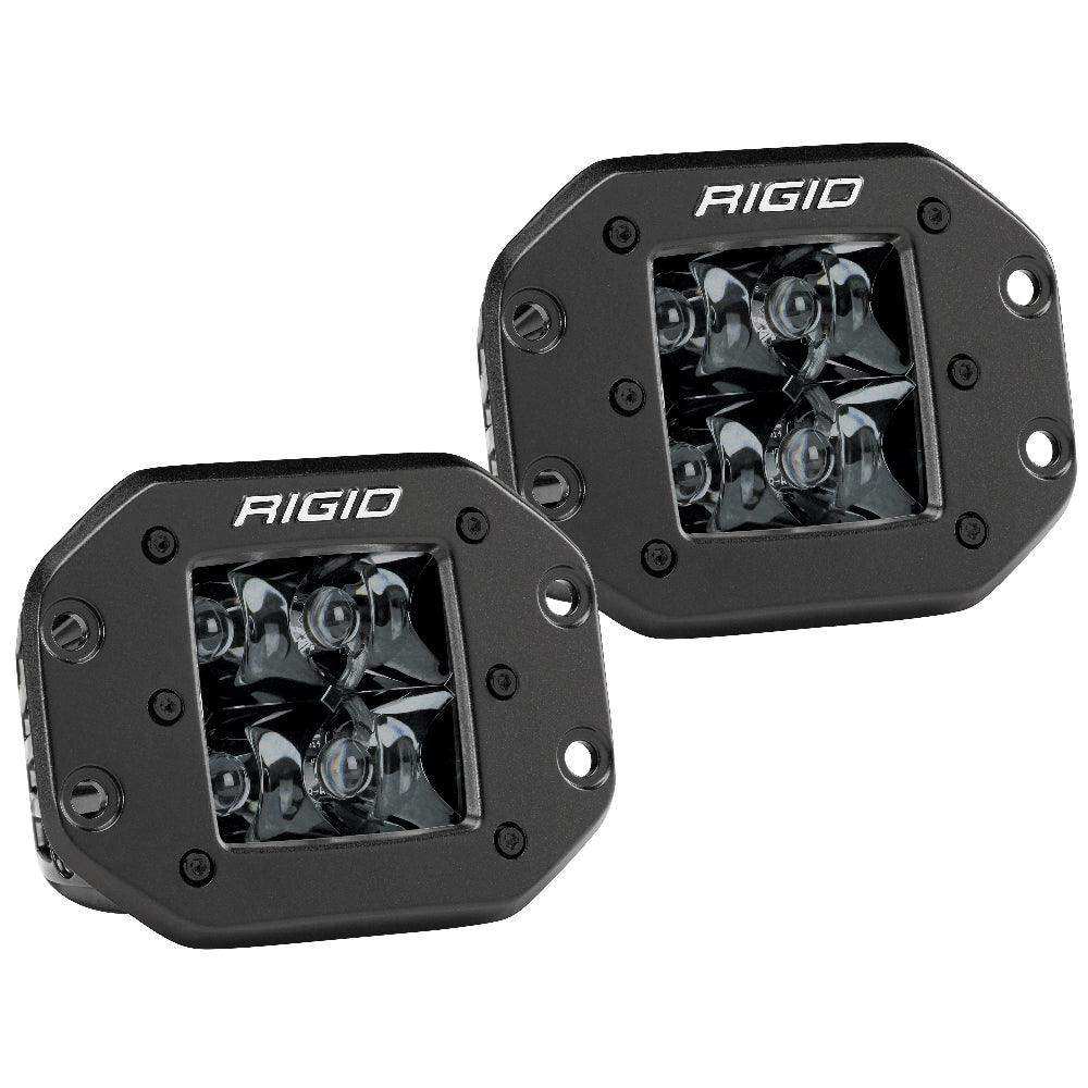 RIGID Industries D-Series PRO Flush Mount - Spot LED - Midnight Edition - Pair - Black - Skoutley Outdoors LLC