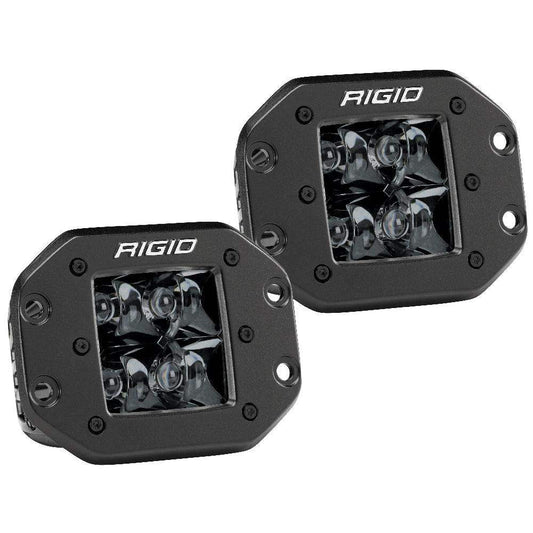 RIGID Industries D-Series PRO Flush Mount - Spot LED - Midnight Edition - Pair - Black - Skoutley Outdoors LLC