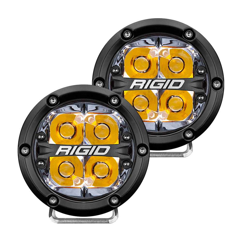 RIGID Industries 360-Series 4" LED Off-Road Spot Beam w/Amber Backlight - Black Housing - Skoutley Outdoors LLC