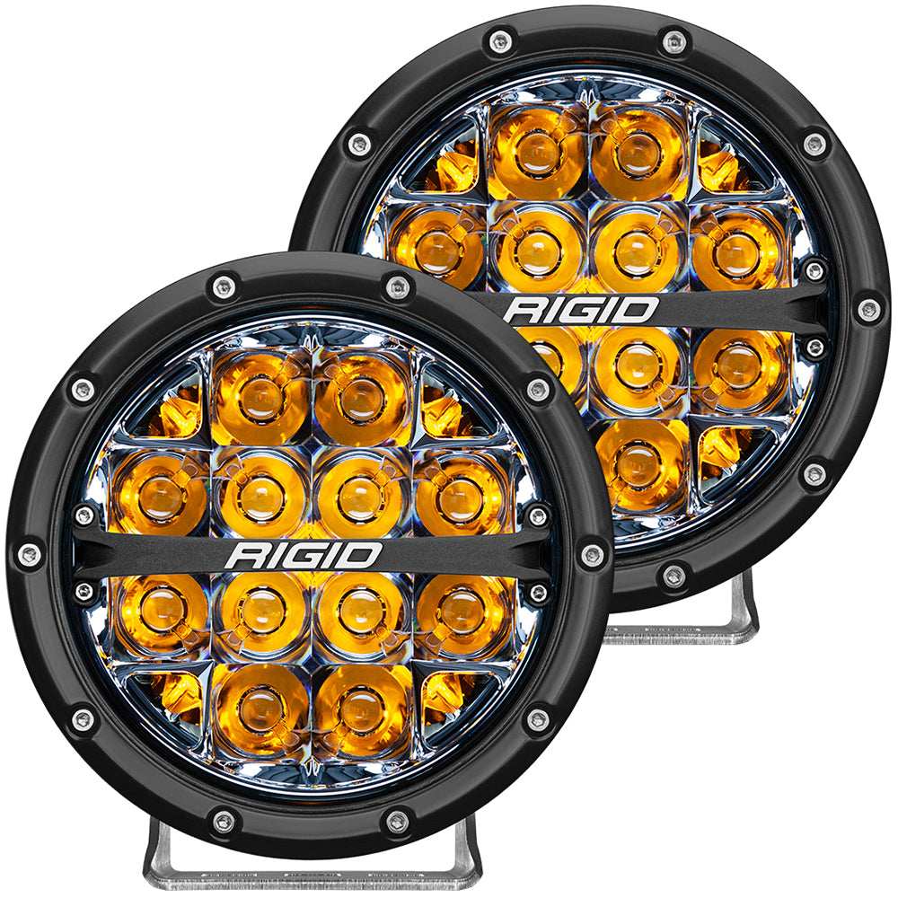 RIGID Industries 360-Series 6" LED Off-Road Fog Light Spot Beam w/Amber Backlight - Black Housing - Skoutley Outdoors LLC