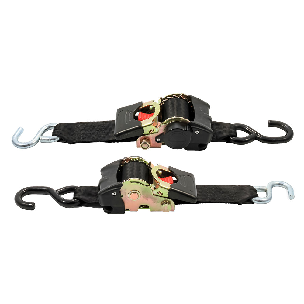 Camco Retractable Tie Down Straps - 2" Width 6' Dual Hooks - Skoutley Outdoors LLC