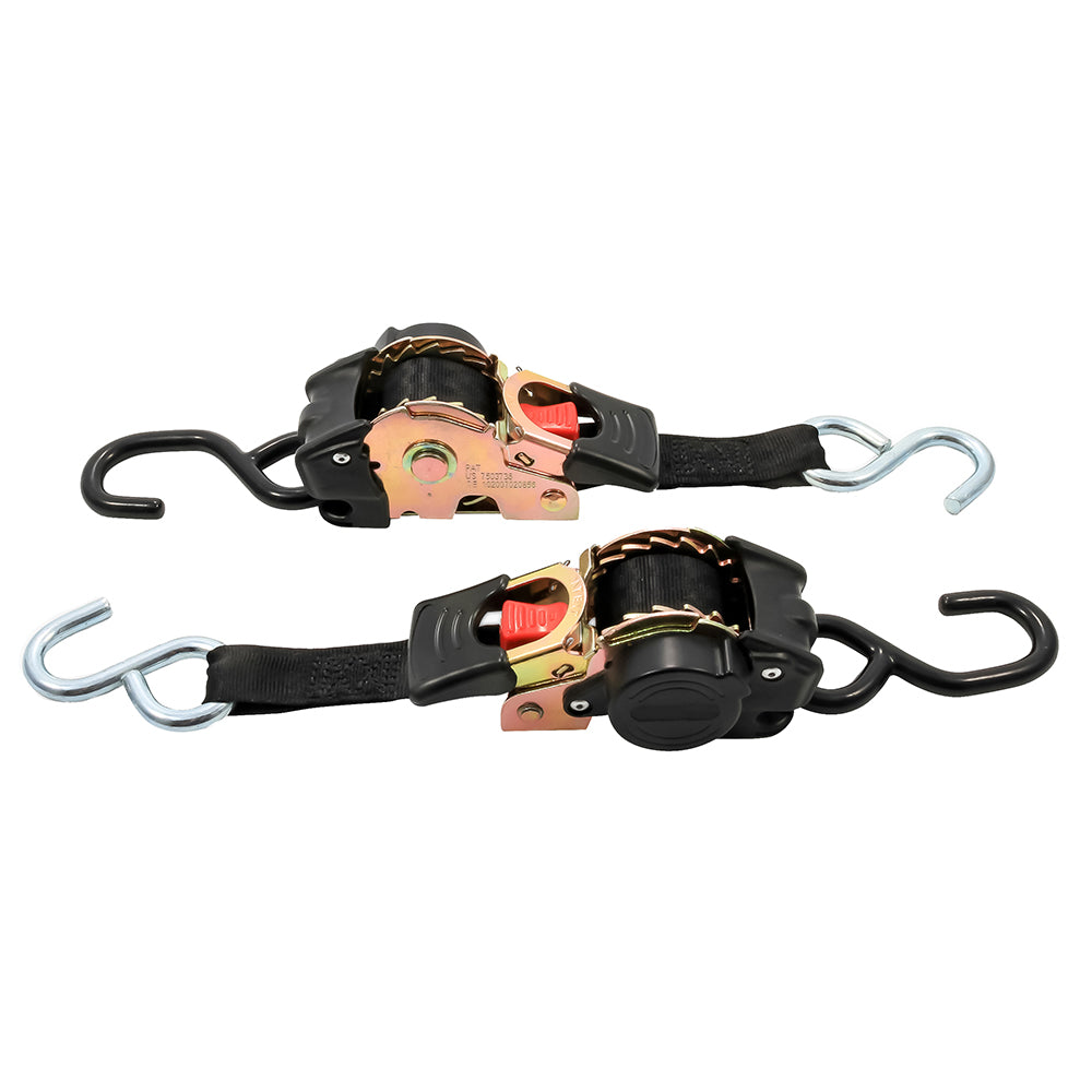 Camco Retractable Tie-Down Straps - 1" Width 6' Dual Hooks - Skoutley Outdoors LLC