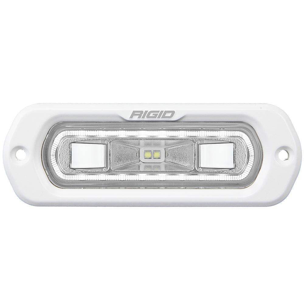 RIGID Industries SR-L Series Marine Spreader Light - White Flush Mount - White Light w/White Halo - Skoutley Outdoors LLC