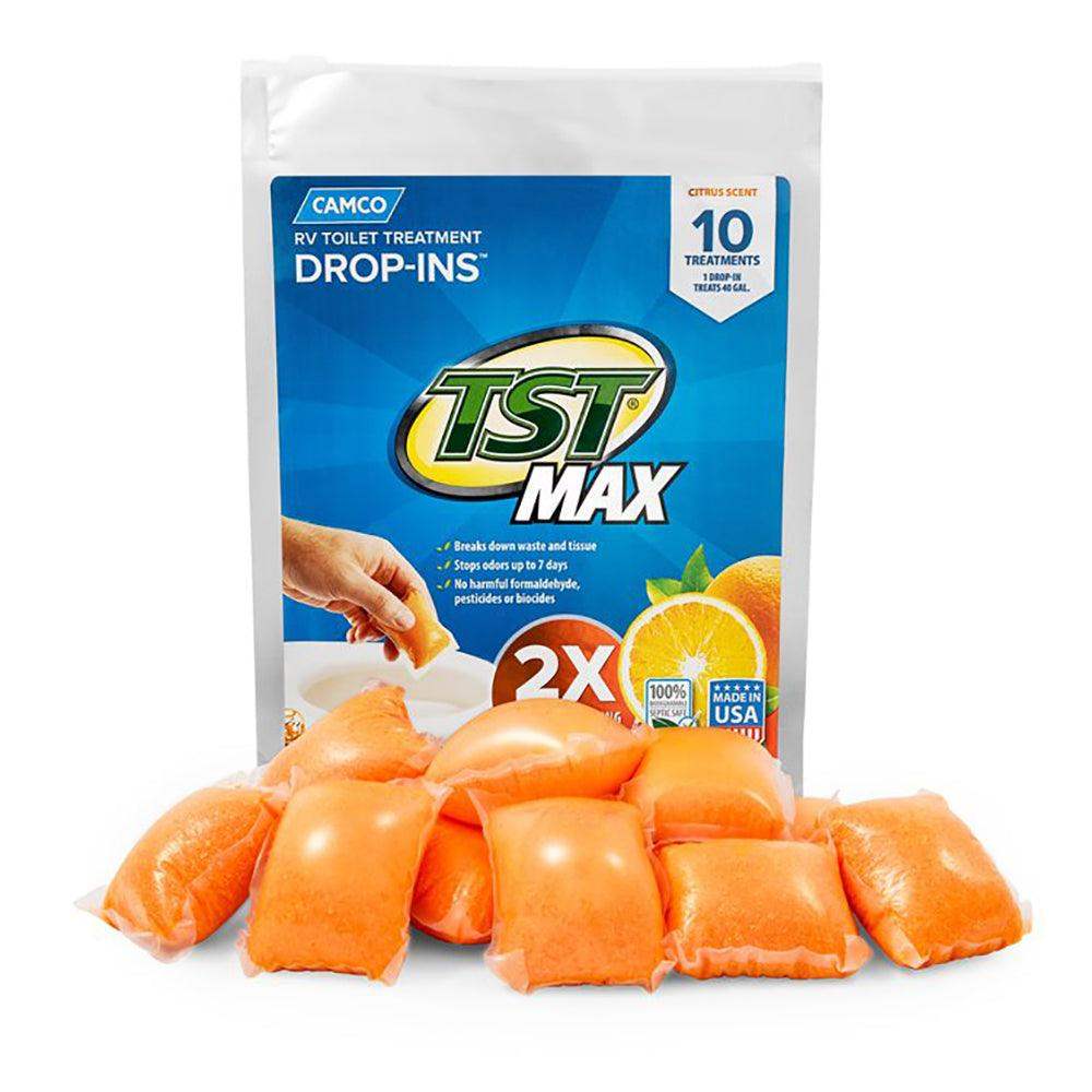 Camco TST MAX Orange RV Toilet Treatment Drop-Ins *10-Pack - Skoutley Outdoors LLC