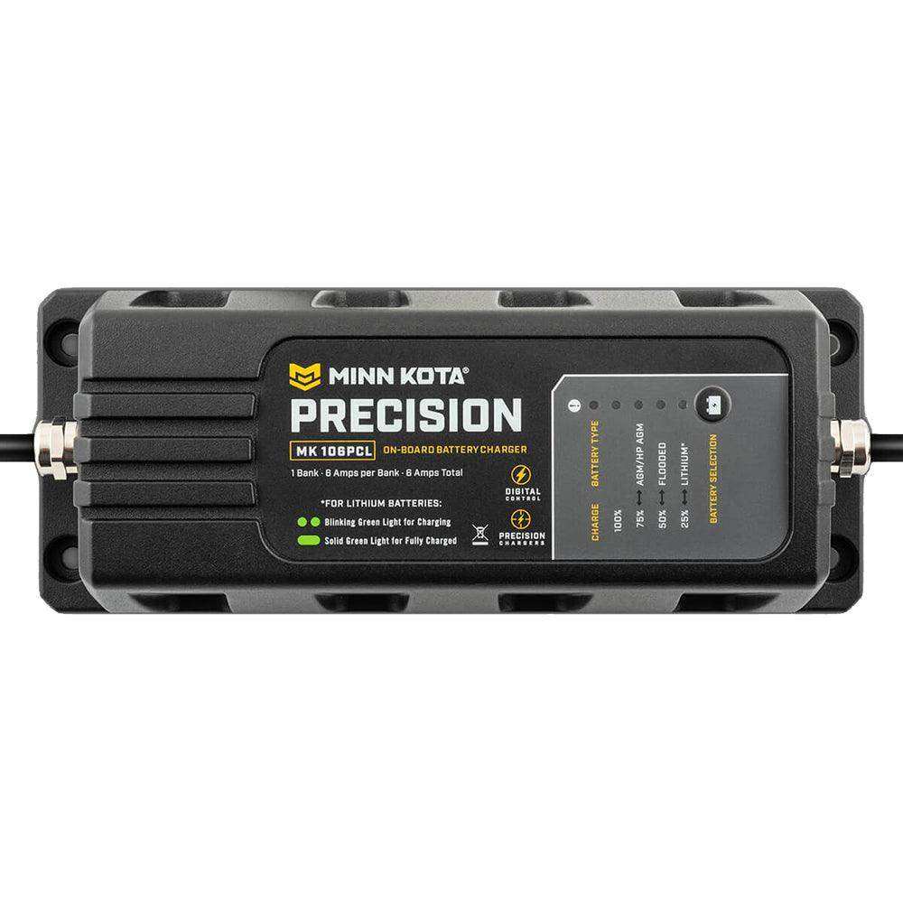 Minn Kota On-Board Precision Charger MK-106 PCL 1 Bank x 6 AMP LI Optimized Charger - Skoutley Outdoors LLC