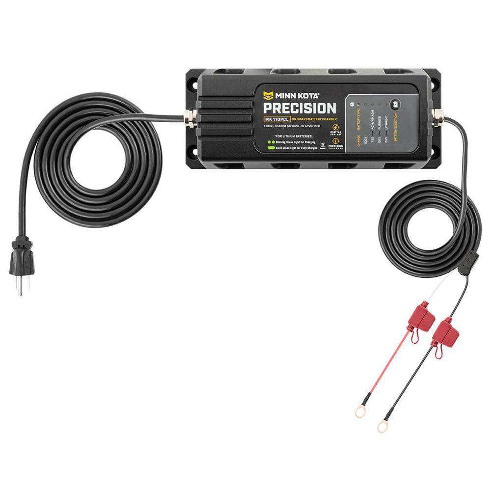 Minn Kota On-Board Precision Charger MK-110 PCL 1 Bank x 10 AMP LI Optimized Charger - Skoutley Outdoors LLC