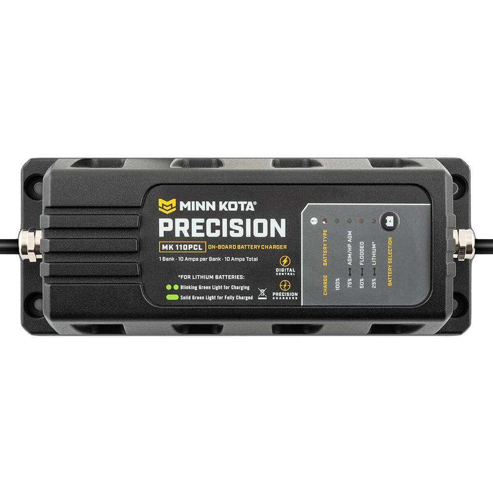 Minn Kota On-Board Precision Charger MK-110 PCL 1 Bank x 10 AMP LI Optimized Charger - Skoutley Outdoors LLC