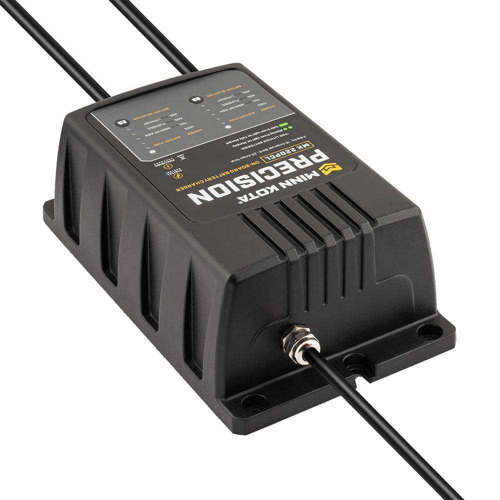 Minn Kota On-Board Precision Charger MK-220 PCL 2 Bank x 10 AMP LI Optimized Charger - Skoutley Outdoors LLC