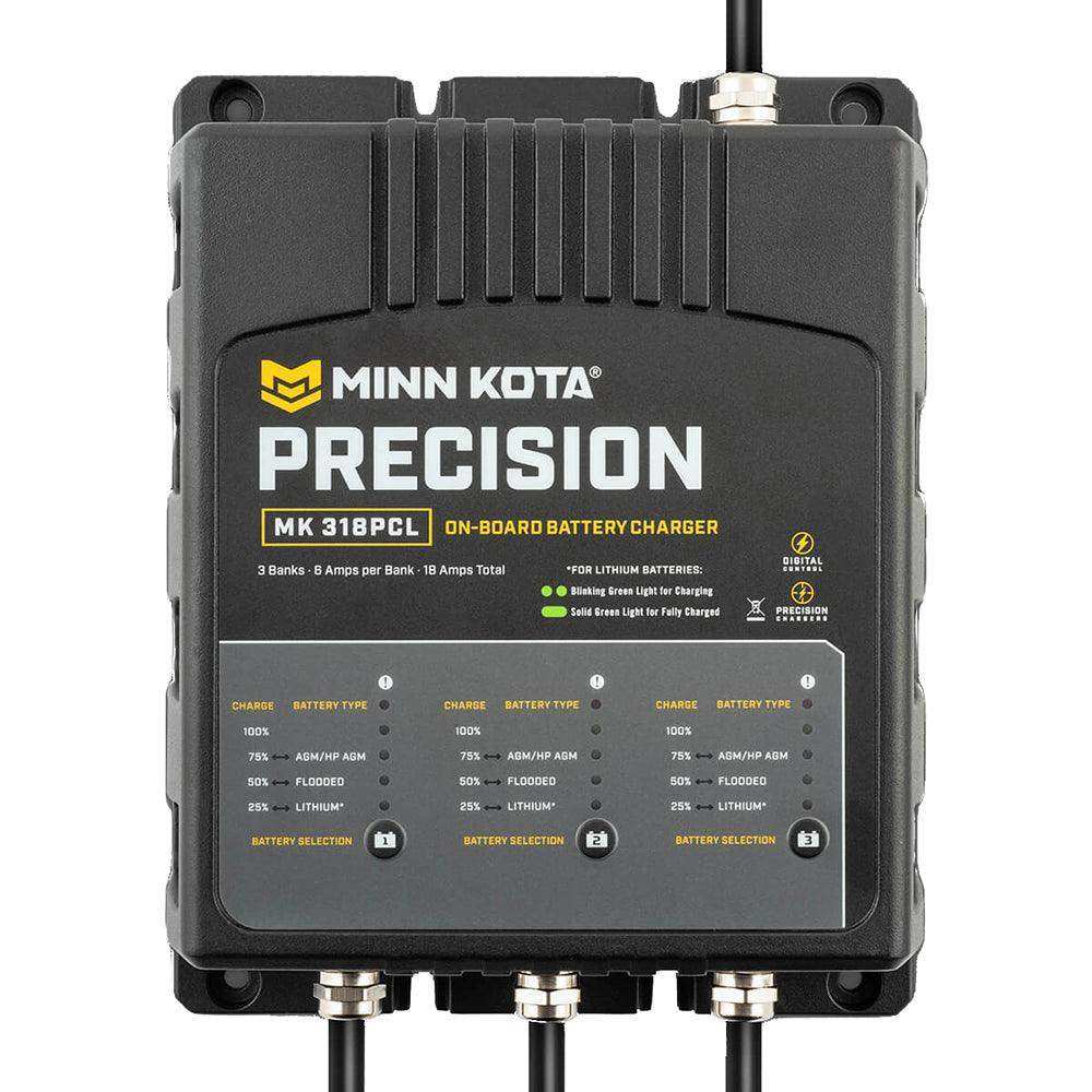 Minn Kota On-Board Precision Charger MK-318 PCL 3 Bank x 6 AMP LI Optimized Charger - Skoutley Outdoors LLC