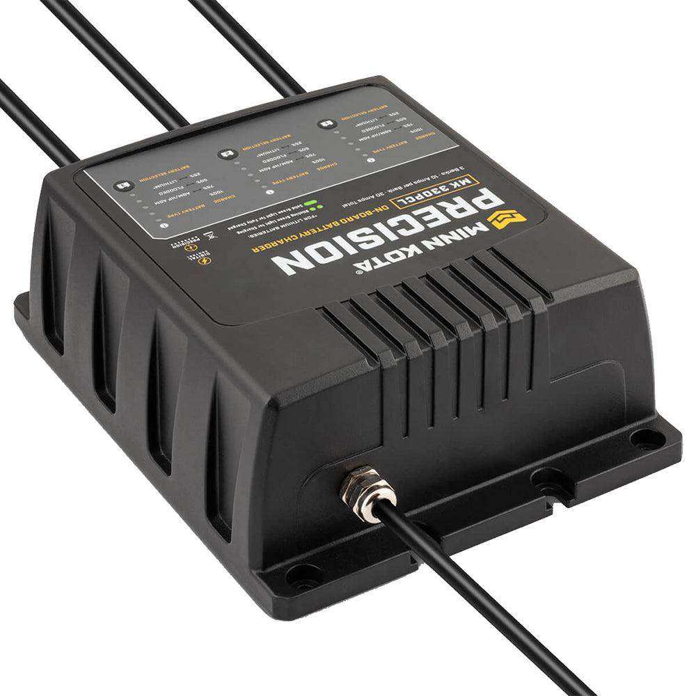 Minn Kota On-Board Precision Charger MK-330 PCL 3 Bank x 10 AMP LI Optimized Charger - Skoutley Outdoors LLC