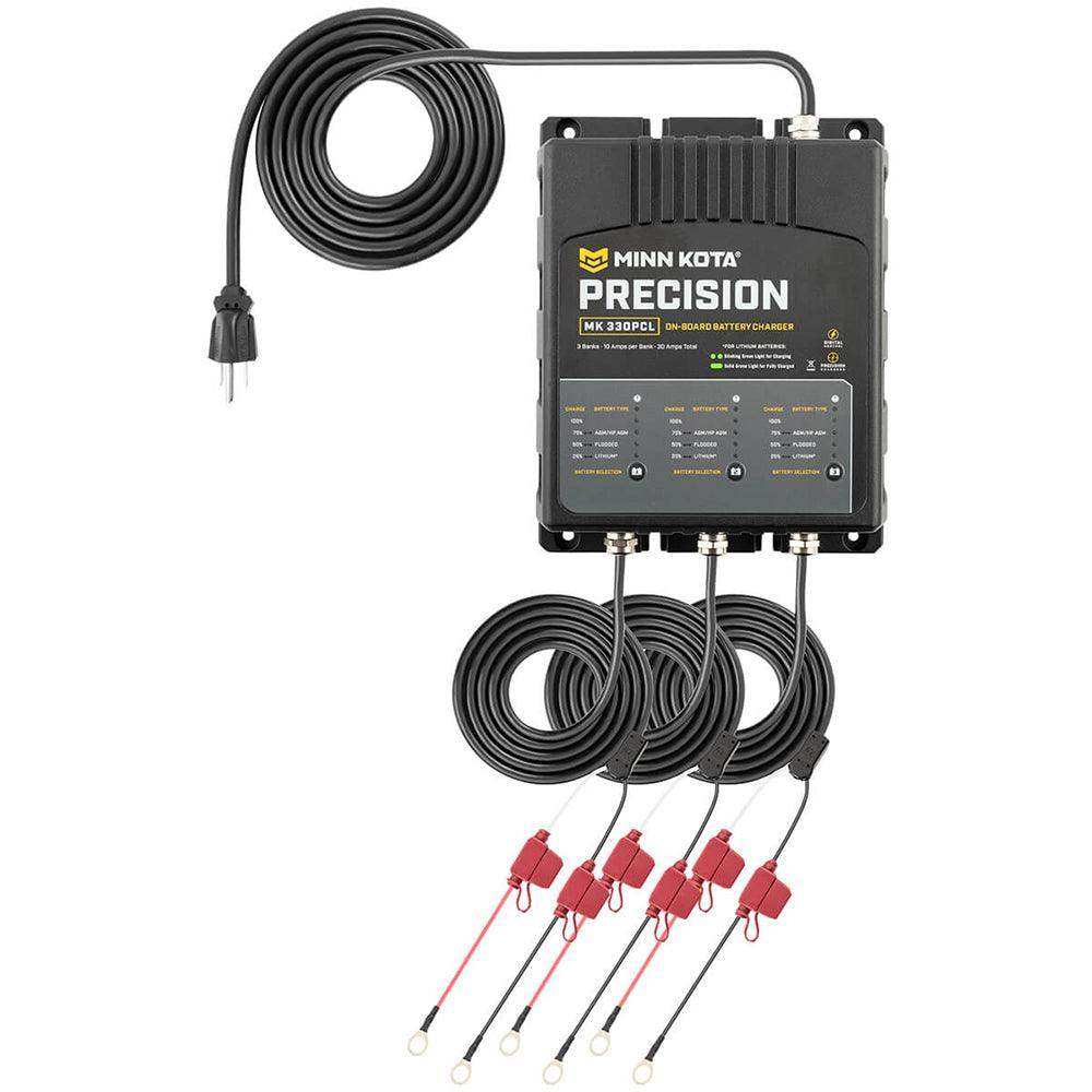 Minn Kota On-Board Precision Charger MK-330 PCL 3 Bank x 10 AMP LI Optimized Charger - Skoutley Outdoors LLC