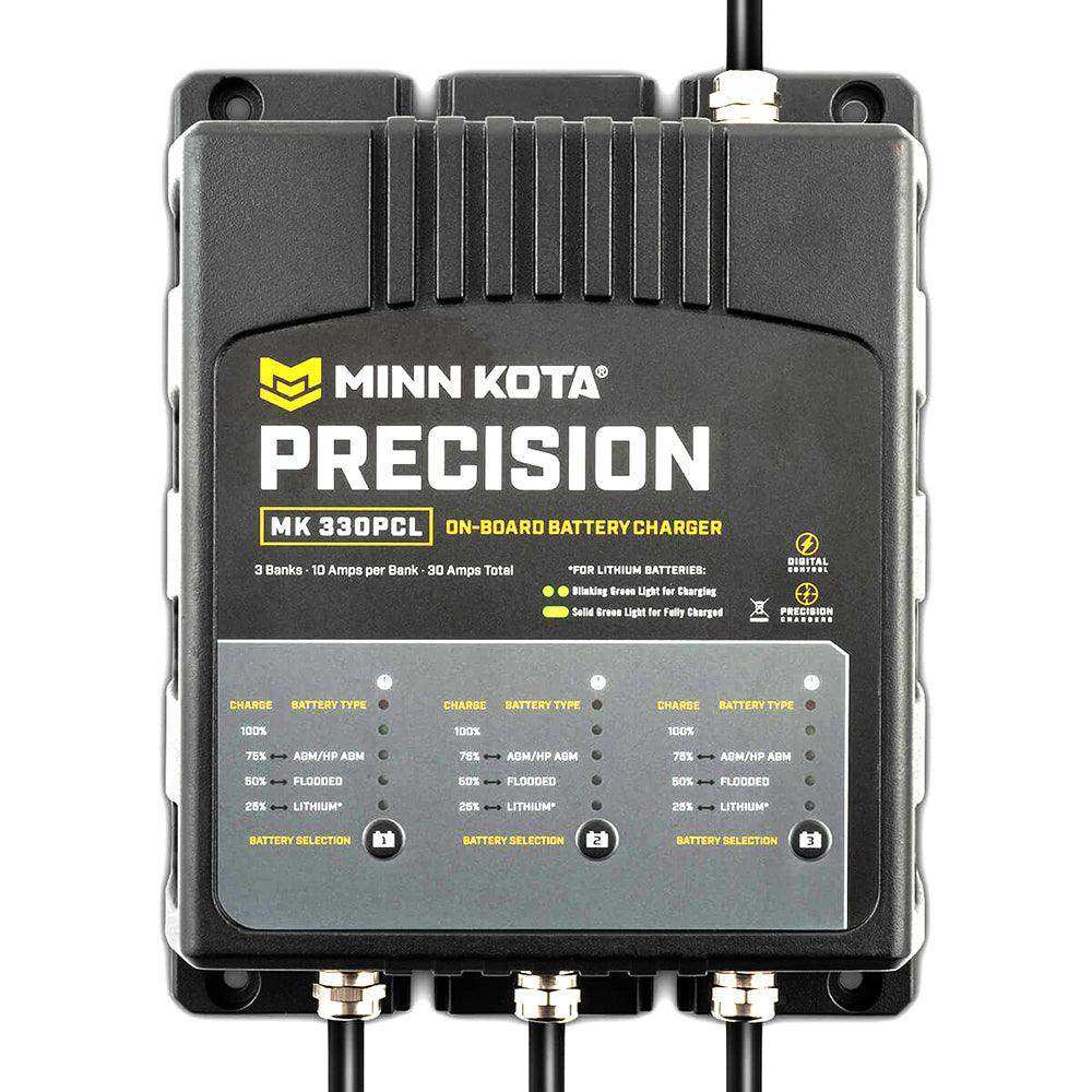 Minn Kota On-Board Precision Charger MK-330 PCL 3 Bank x 10 AMP LI Optimized Charger - Skoutley Outdoors LLC