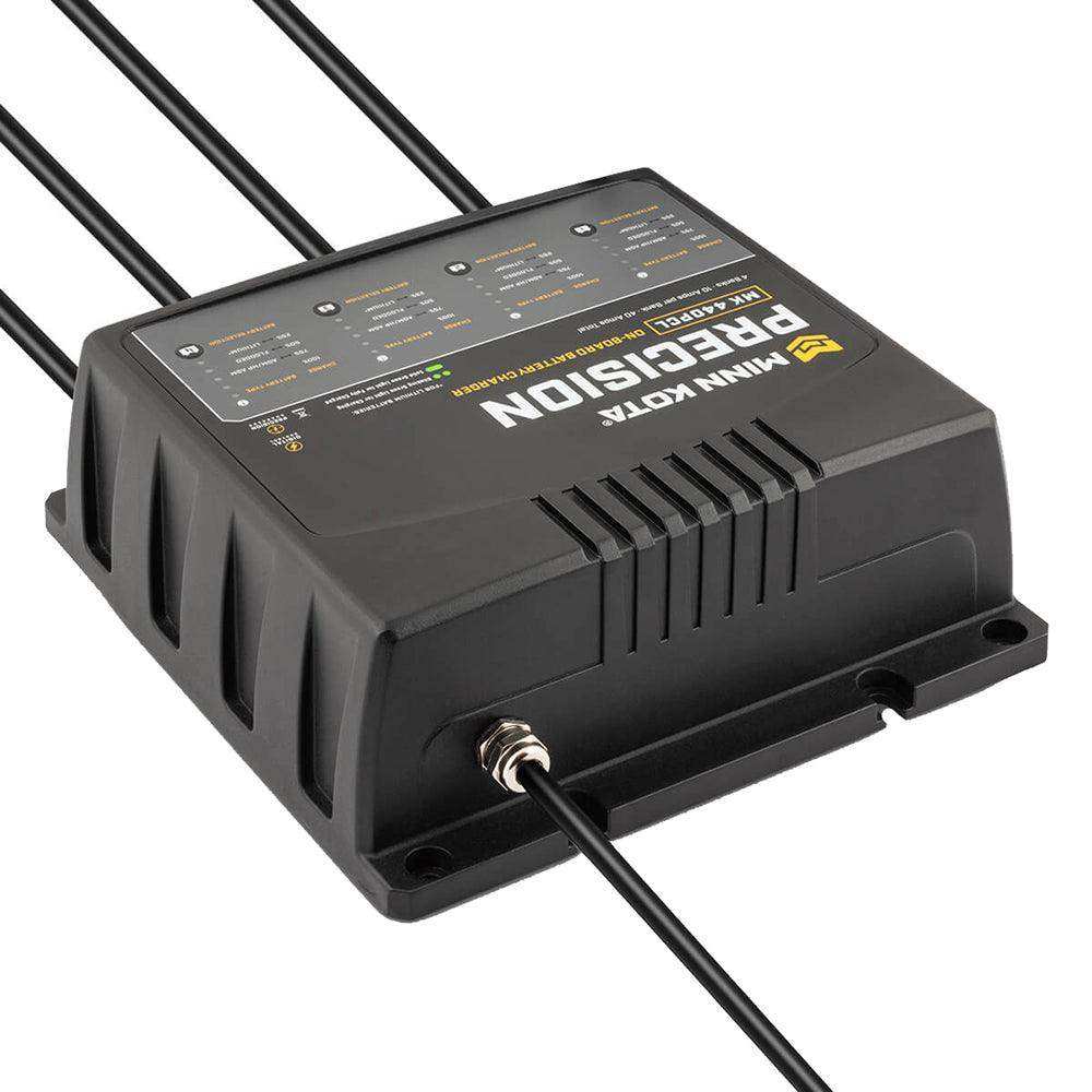 Minn Kota On-Board Precision Charger MK-440 PCL 4 Bank x 10 AMP LI Optimized Charger - Skoutley Outdoors LLC