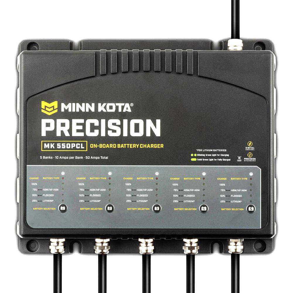 Minn Kota On-Board Precision Charger MK-550 PCL 5 Bank x 10 AMP LI Optimized Charger - Skoutley Outdoors LLC