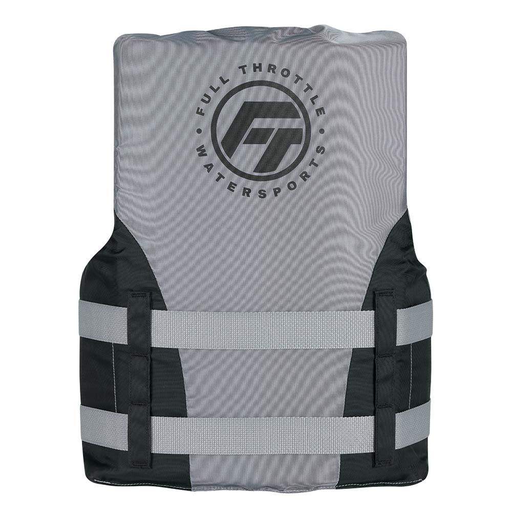 Full Throttle Teen Nylon Life Jacket - Grey/Black - Skoutley Outdoors LLC