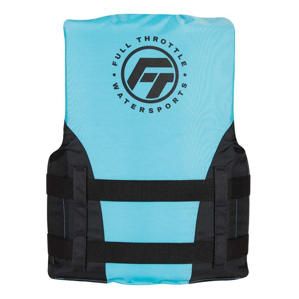 Full Throttle Teen Nylon Life Jacket - Aqua/Black - Skoutley Outdoors LLC