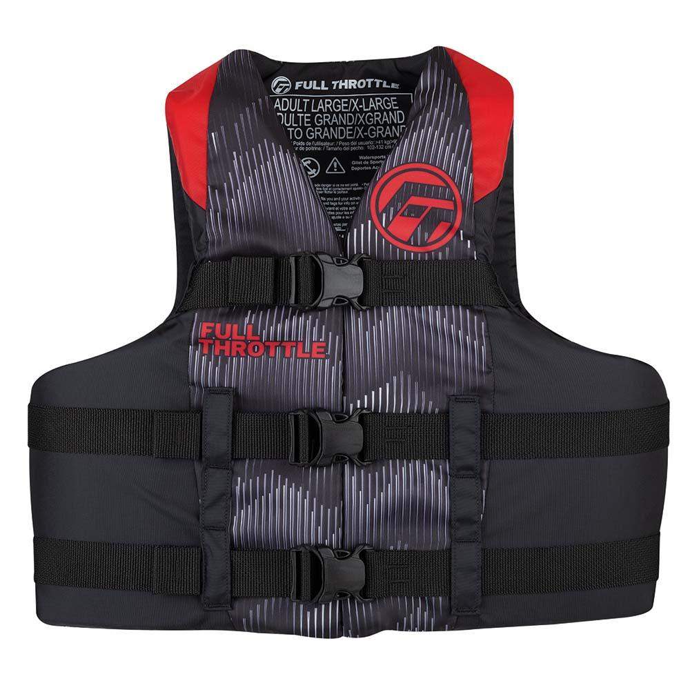 Full Throttle Adult Nylon Life Jacket - S/M - Red/Black - Skoutley Outdoors LLC