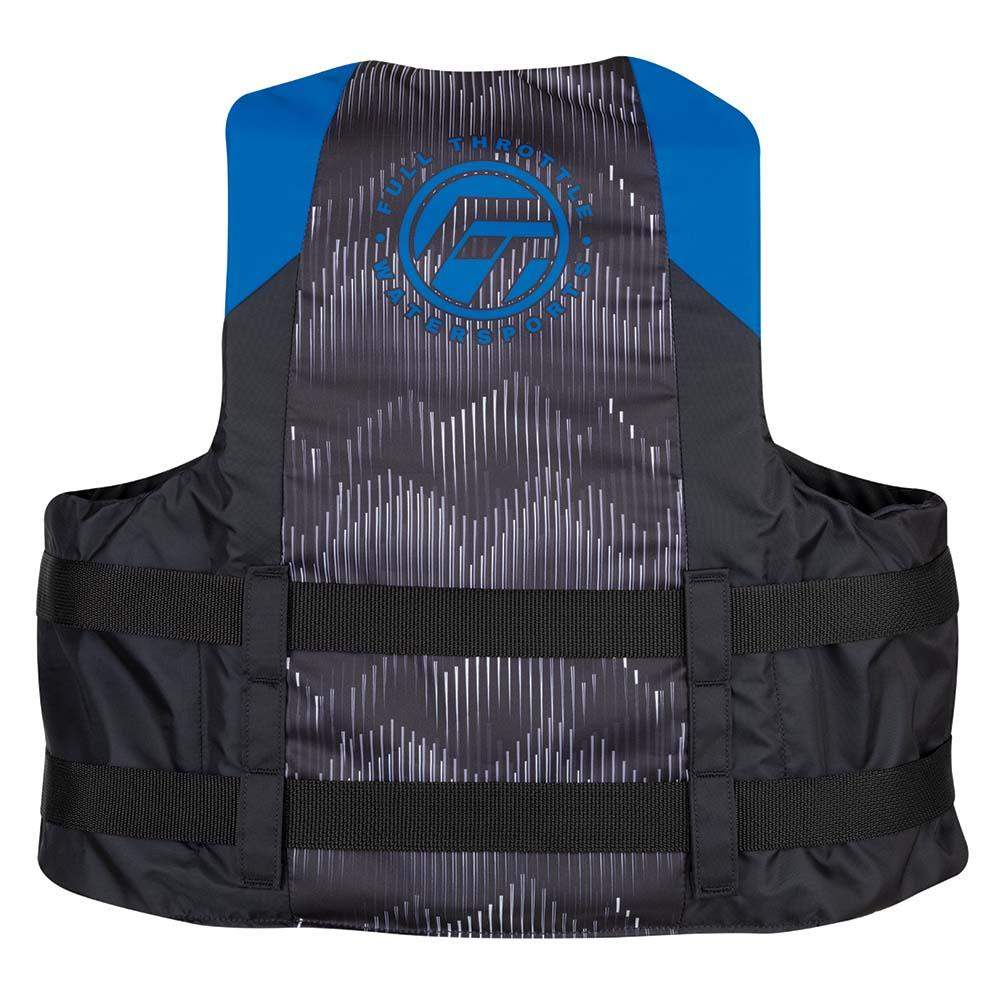 Full Throttle Adult Nylon Life Jacket - L/XL - Blue/Black - Skoutley Outdoors LLC