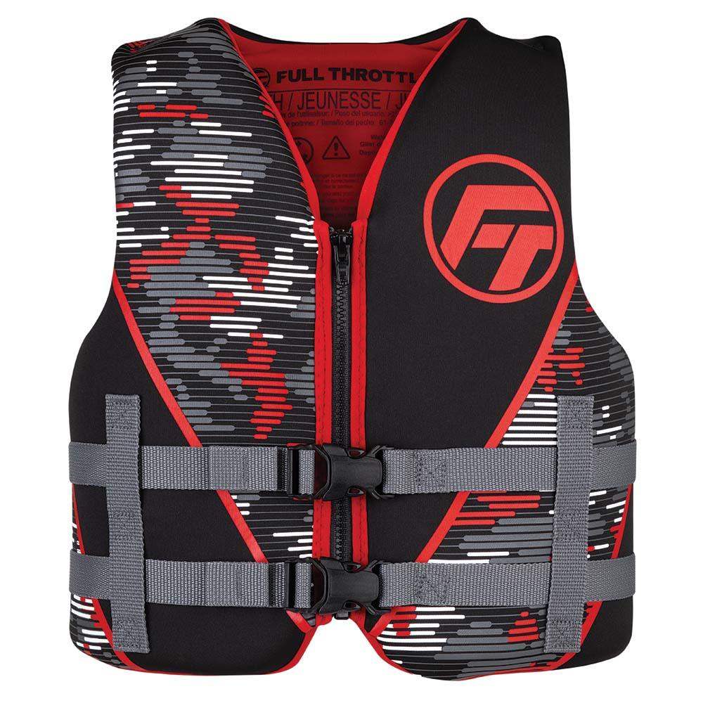 Full Throttle Youth Rapid-Dry Life Jacket - Red/Black - Skoutley Outdoors LLC