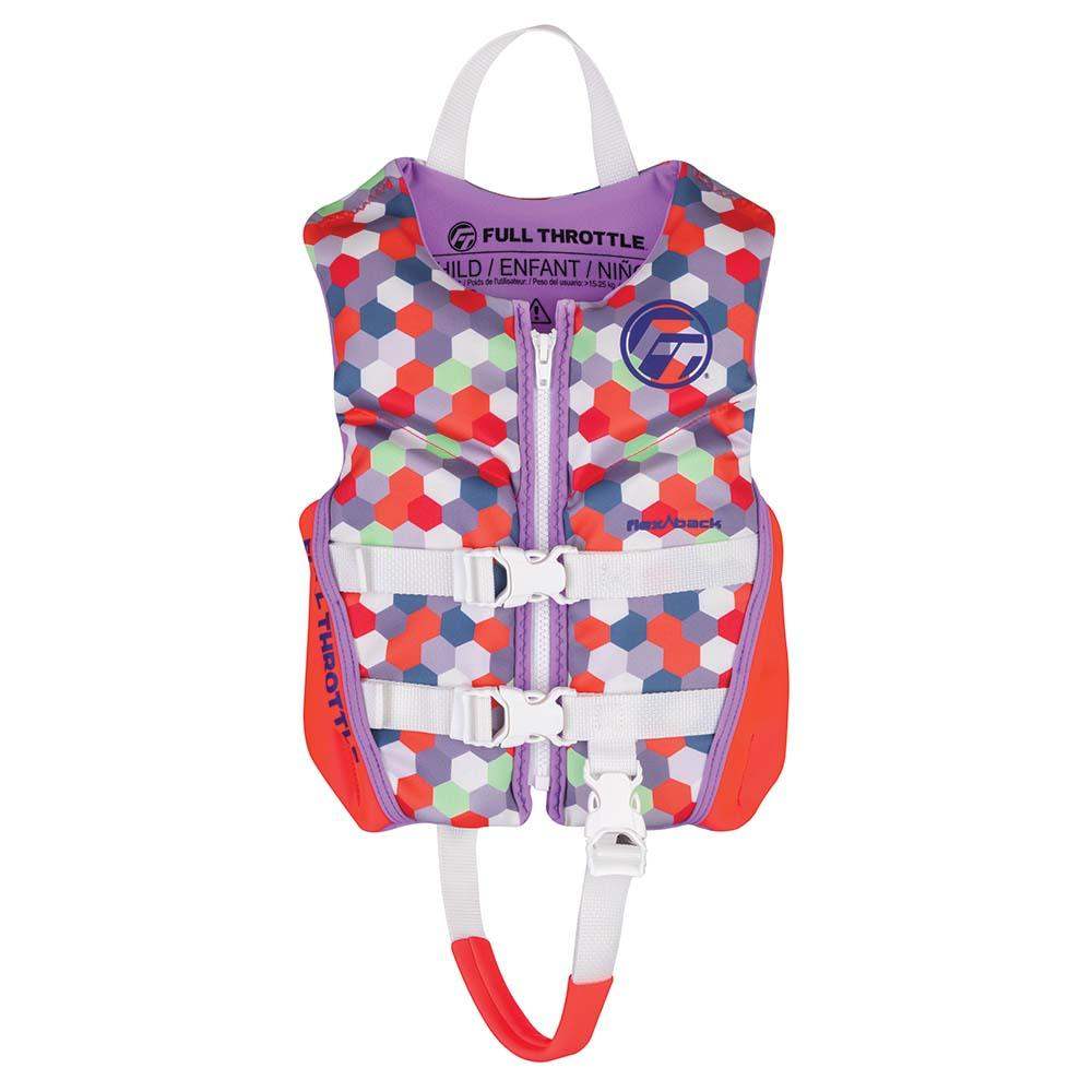 Full Throttle Child Rapid-Dry Flex-Back Life Jacket - Pink - Skoutley Outdoors LLC