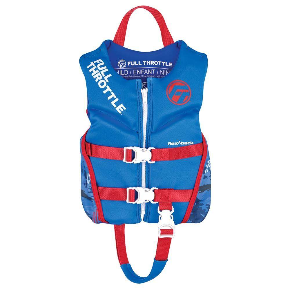 Full Throttle Child Rapid-Dry Flex-Back Life Jacket - Blue - Skoutley Outdoors LLC