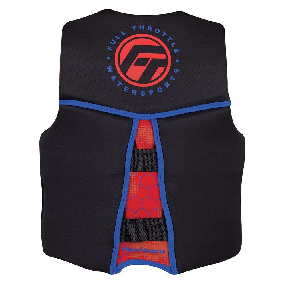 Full Throttle Youth Rapid-Dry Flex-Back Life Jacket - Red/Black - Skoutley Outdoors LLC