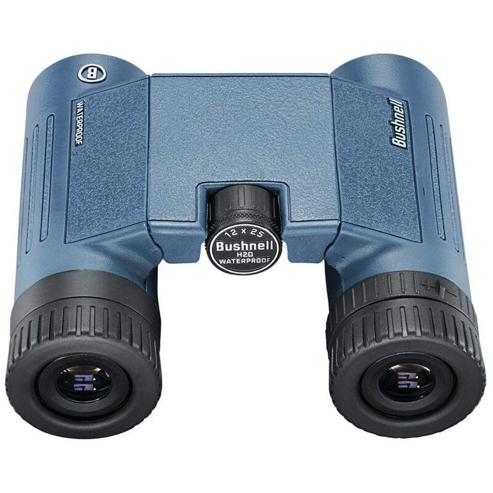 Bushnell 12x25mm H2O Binocular - Dark Blue Roof WP/FP Twist Up Eyecups - Skoutley Outdoors LLC