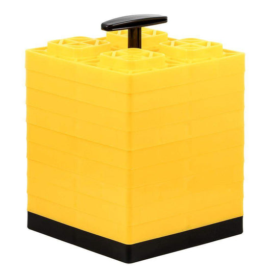 Camco FasTen Leveling Blocks w/T-Handle - 2x2 - Yellow *10-Pack - Skoutley Outdoors LLC