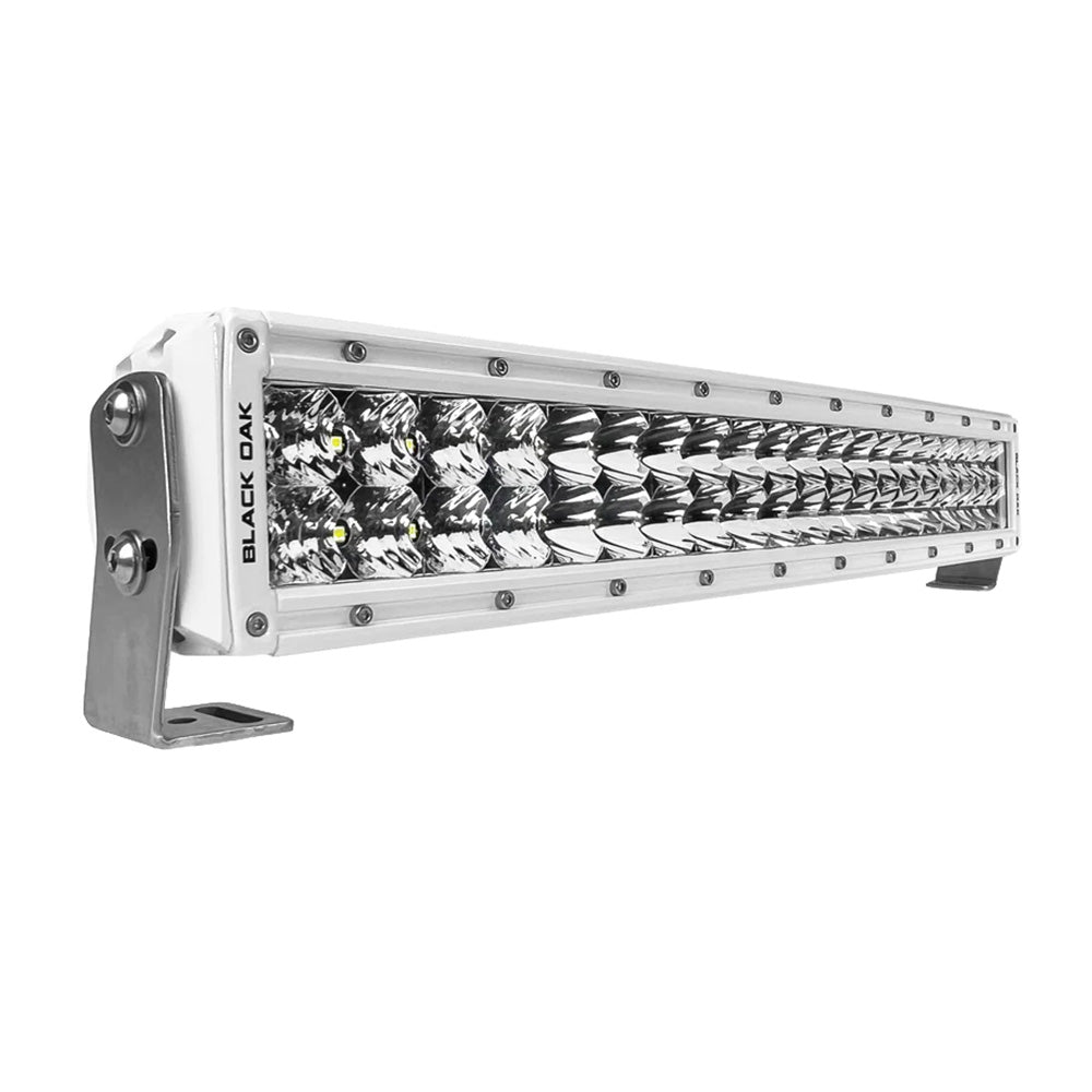 Black Oak Pro Series 3.0 Curved Double Row 20" LED Light Bar - Combo Optics - White Housing - Skoutley Outdoors LLC