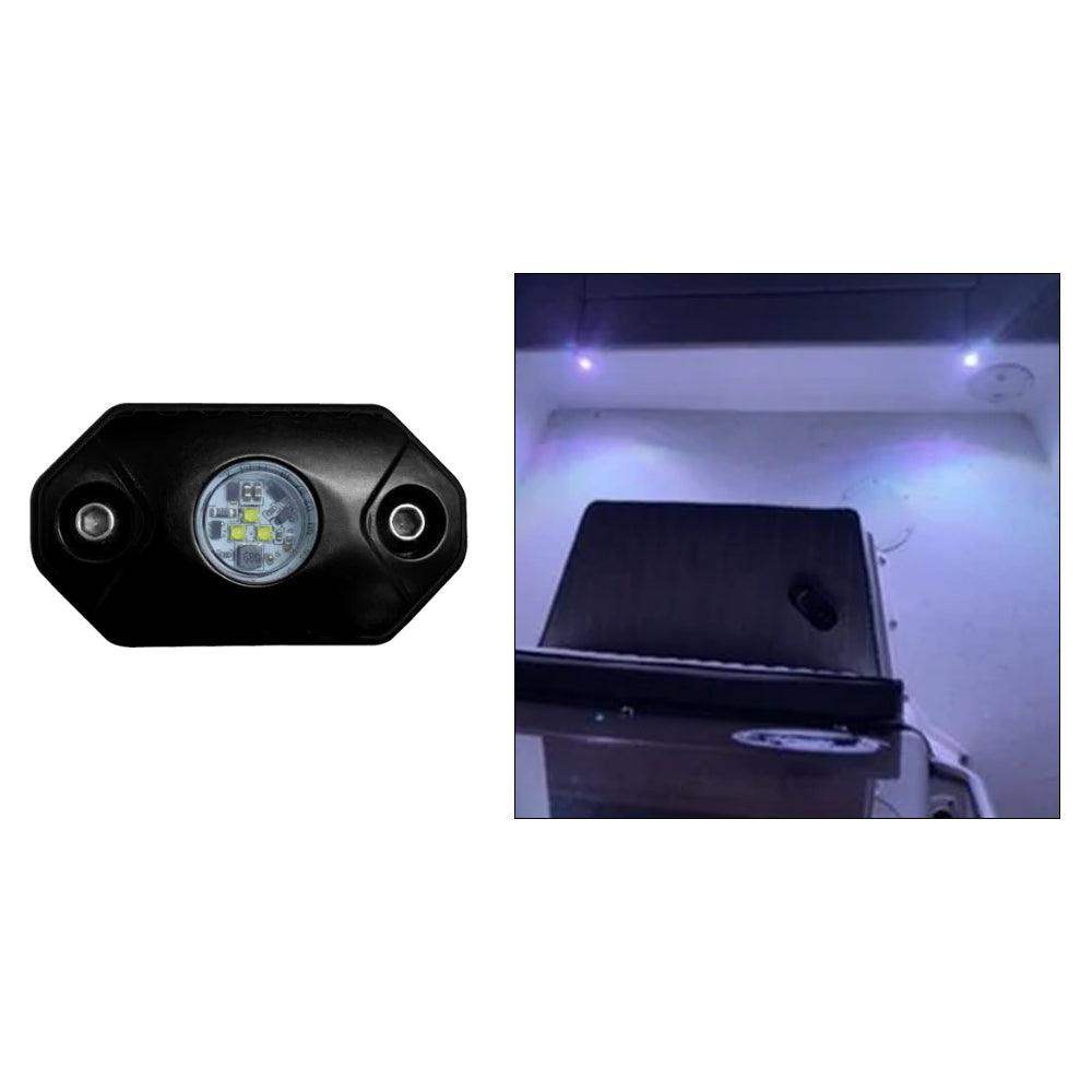 Black Oak Rock Accent Light - White - Black Housing - Skoutley Outdoors LLC