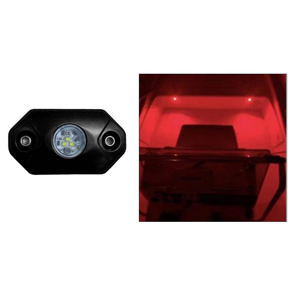 Black Oak Rock Accent Light - Red - Black Housing - Skoutley Outdoors LLC