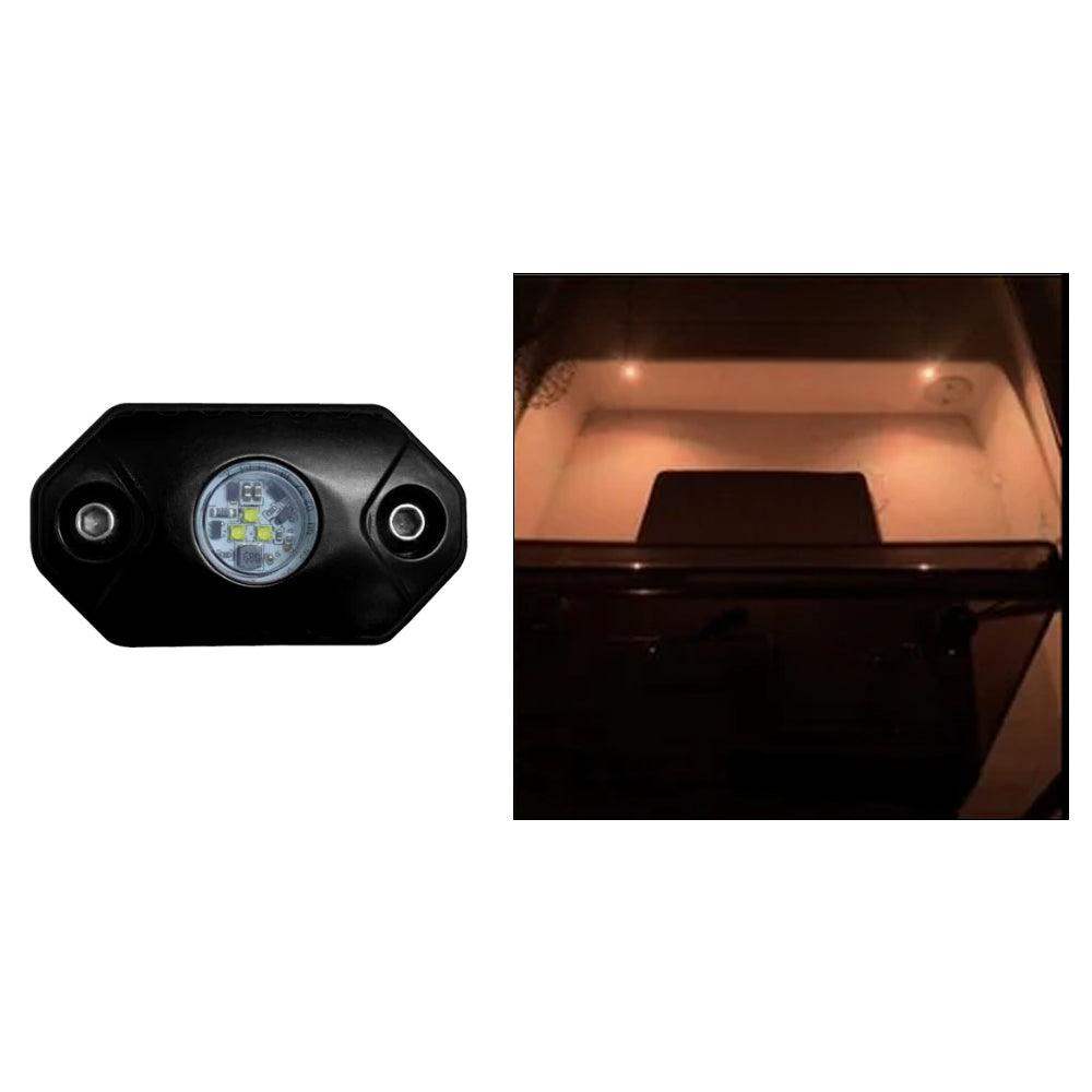 Black Oak Rock Accent Light - Amber - Black Housing - Skoutley Outdoors LLC