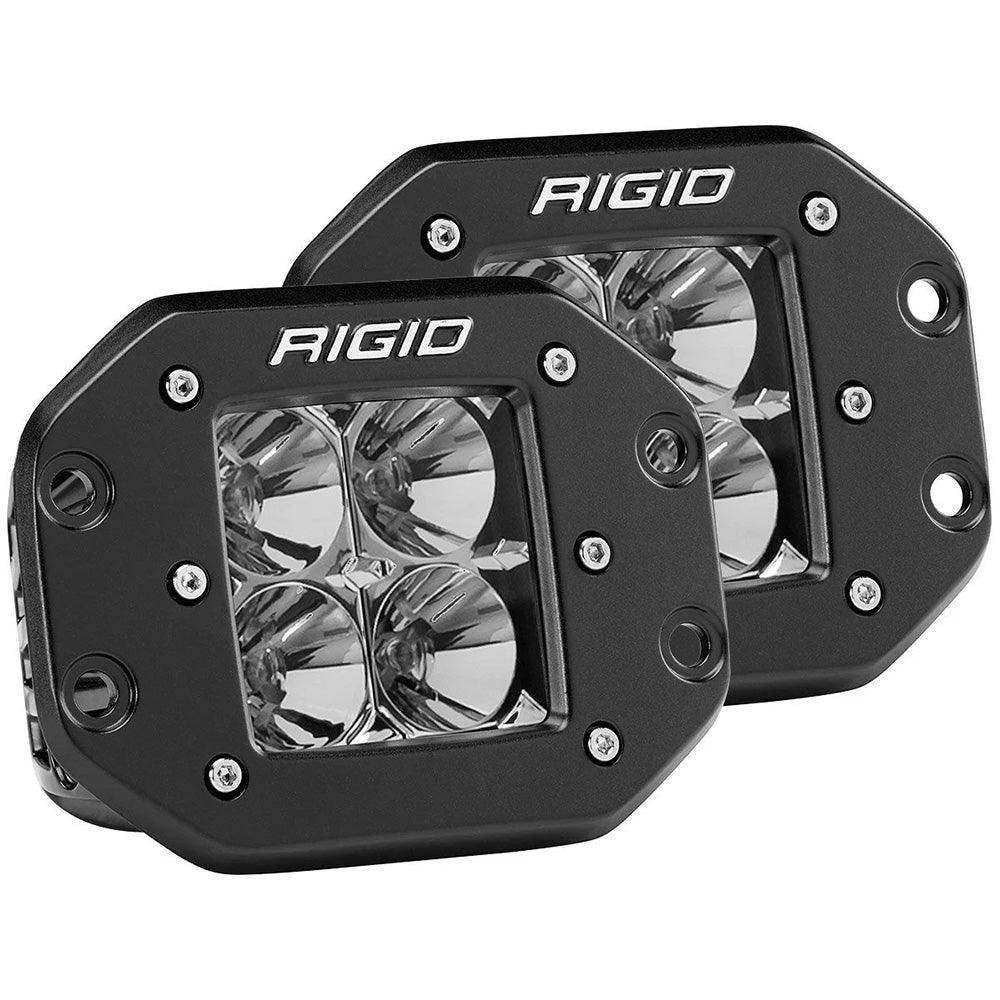 RIGID Industries D-Series PRO Flood Flush Mount Black Light - Pair - Skoutley Outdoors LLC