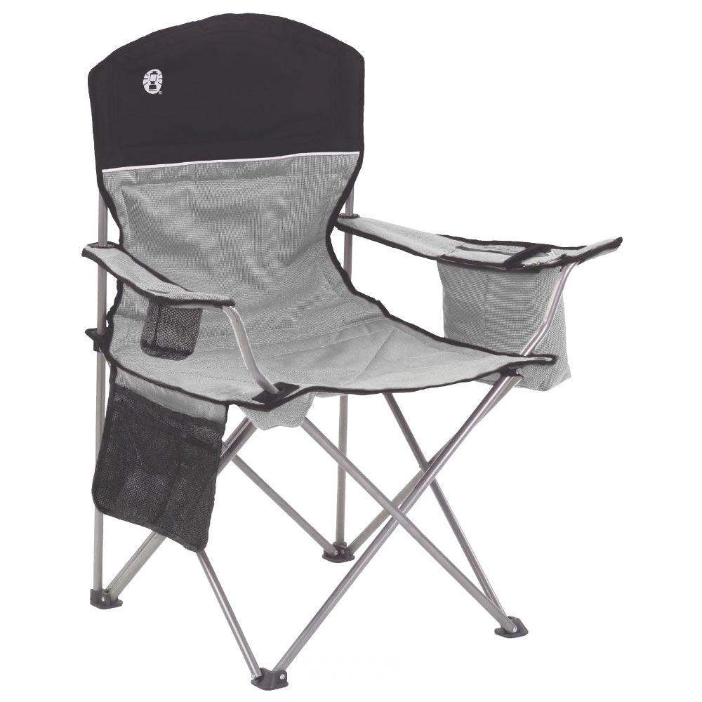 Coleman Cooler Quad Chair - Grey & Black - Skoutley Outdoors LLC