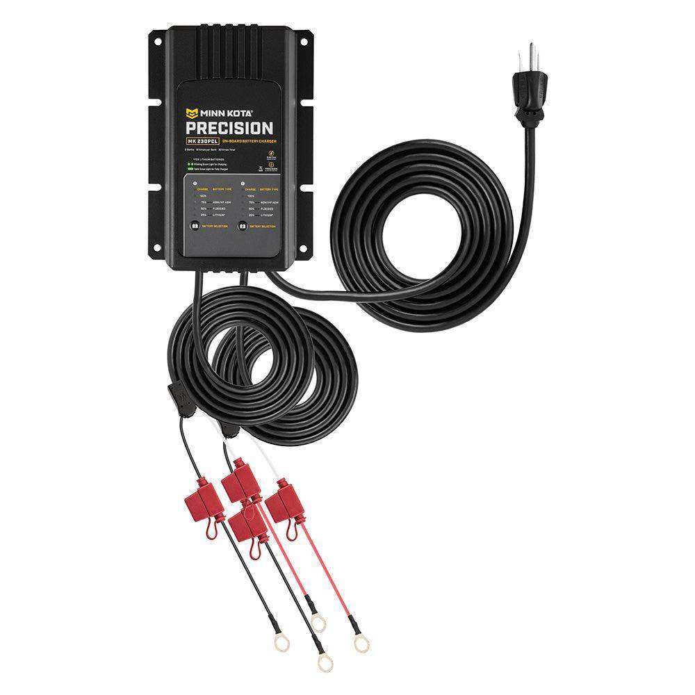 Minn Kota On-Board Precision Charger MK-230 PCL 2 Bank x 15 AMP LI Optimized Charger - Skoutley Outdoors LLC