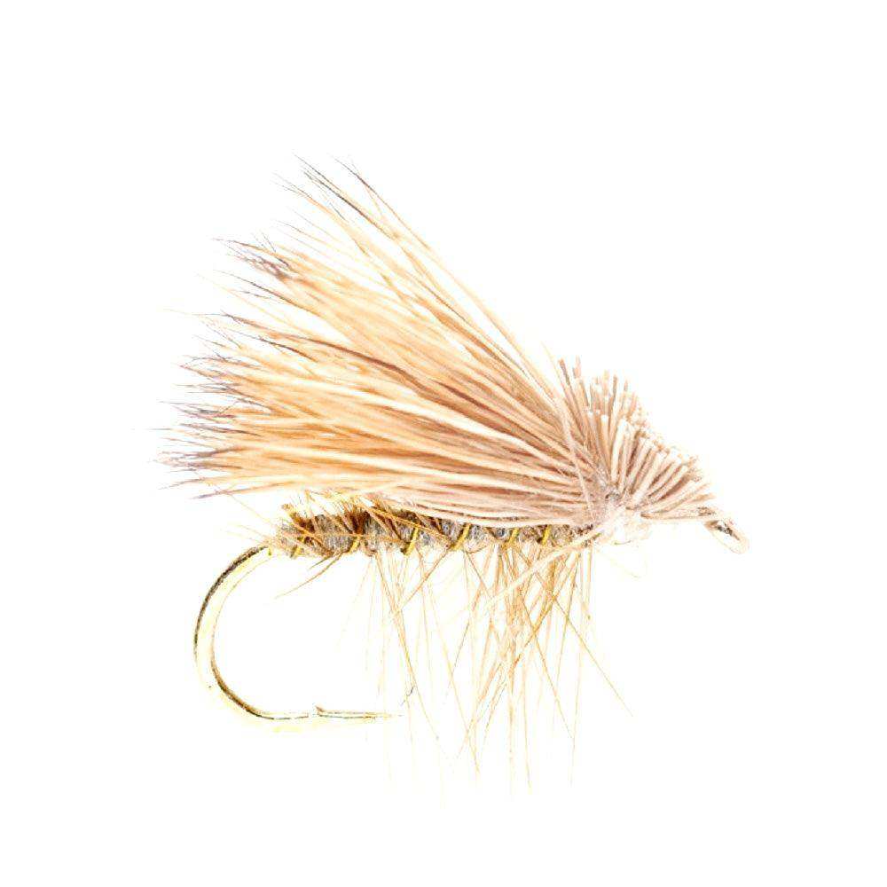 Barbless Yellow Elk Hair Caddis Classic Trout Dry Flies 6 Flies Size 16 - Skoutley Outdoors LLC