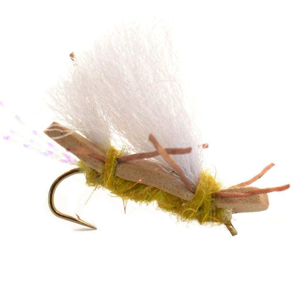 Chubby Chernobyl Ant Golden Foam Body Grasshopper Fly - 6 Flies Hook Size 10 - Skoutley Outdoors LLC